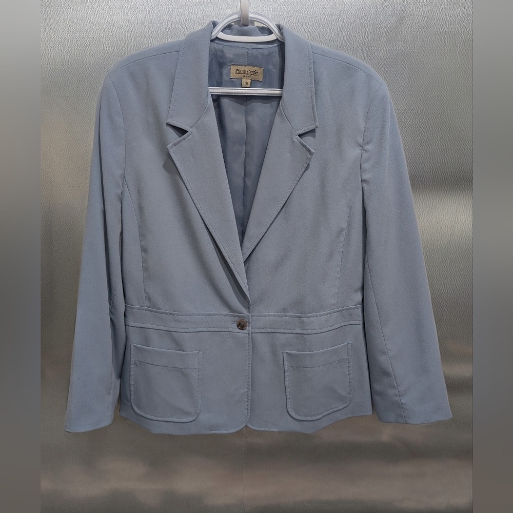 3/$50 Pierre Cardin Vintage Light Blue Blazer Ptp 22"